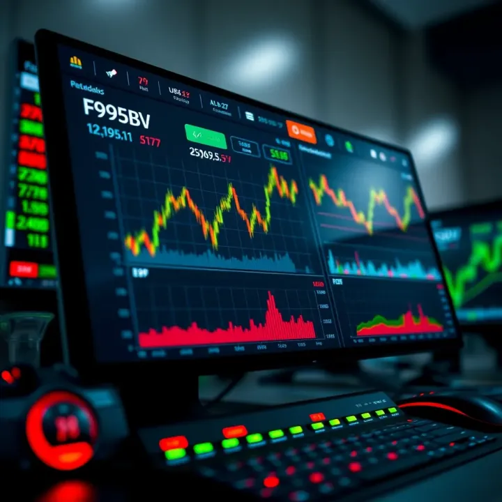 Illustration of a forex trading dashboard with performance analytics and real-time market data