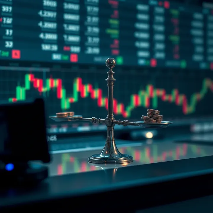 Conceptual illustration of risk and reward balance in forex trading investments