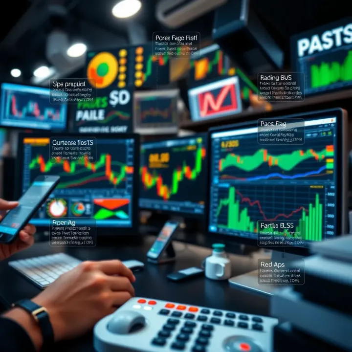 Diagram showing essential forex trading tools and software interfaces used for market analysis