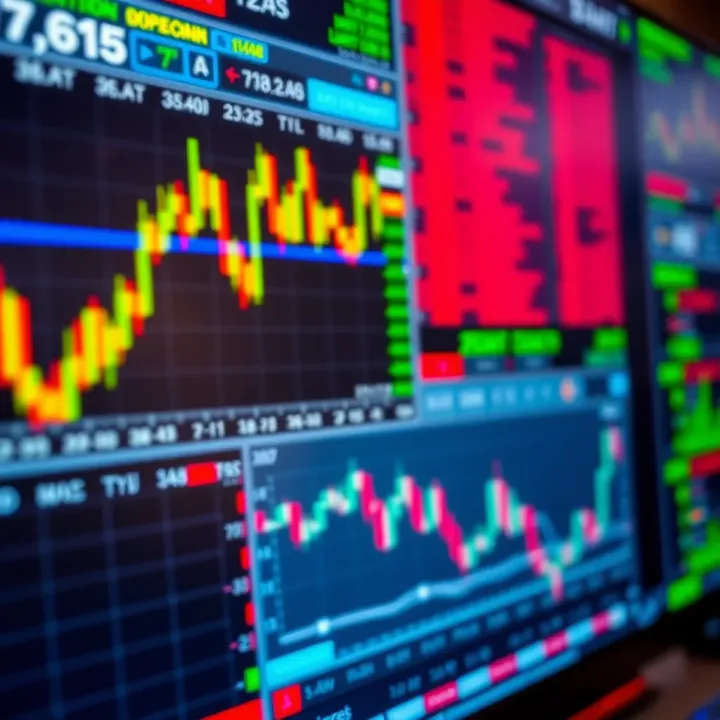 Screenshot showing forex trading platform interface with charts and market data