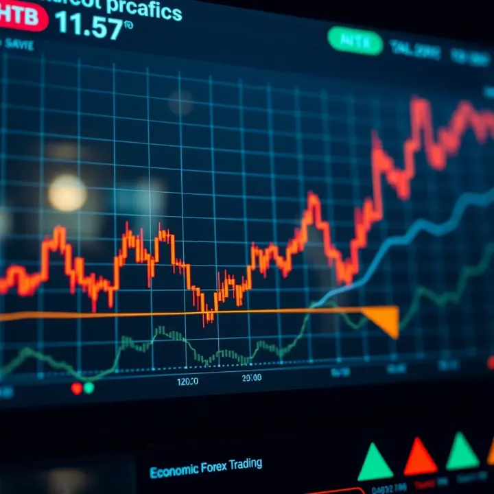 Graph illustrating the impact of economic indicators on currency exchange rates