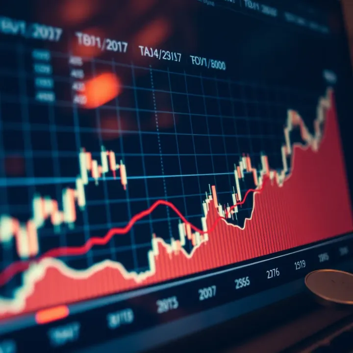 Line chart illustrating price trends and resistance levels in binary options trading
