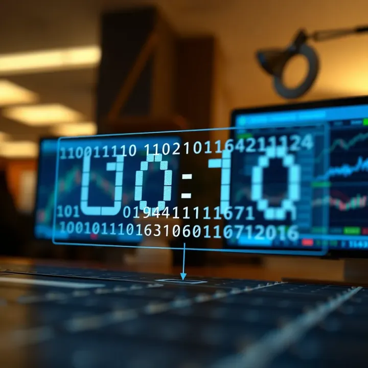 Diagram demonstrating conversion from a hex number to binary using a visual mapping technique