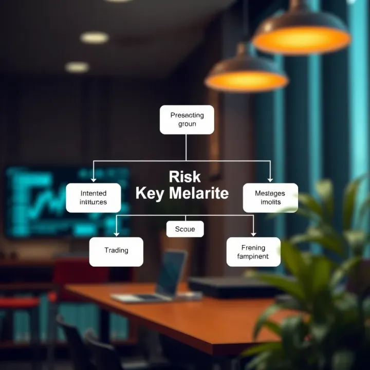 Diagram illustrating the structure of a risk management team with various roles interconnected