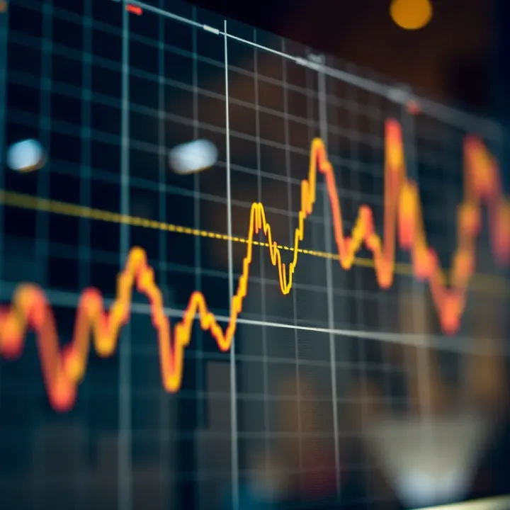 Graph showing fluctuating exchange rates impacting South African business trade