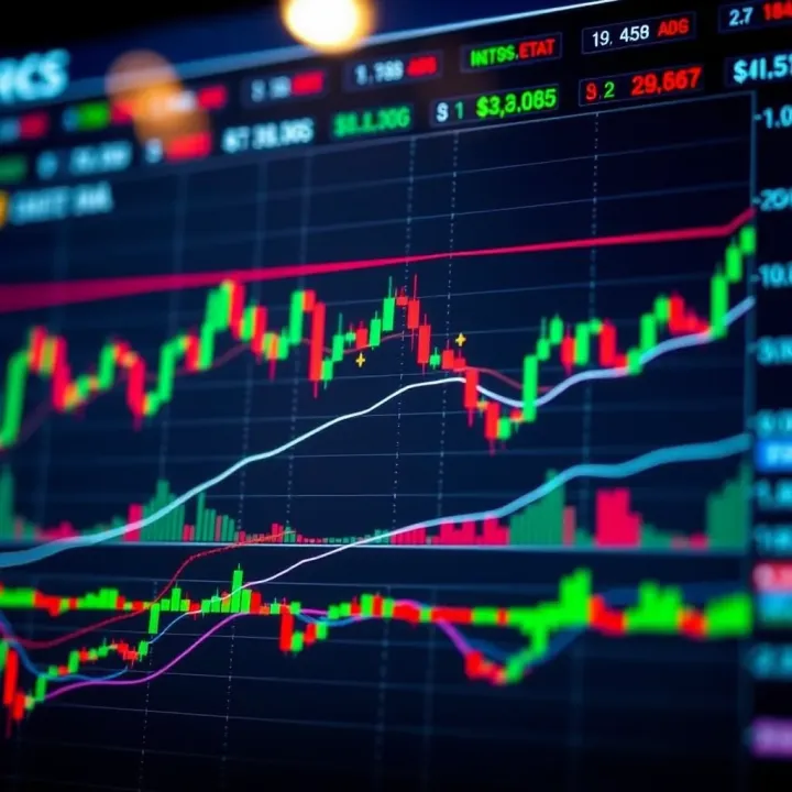 Chart showing forex currency pairs with trend lines and indicators relevant to South African traders