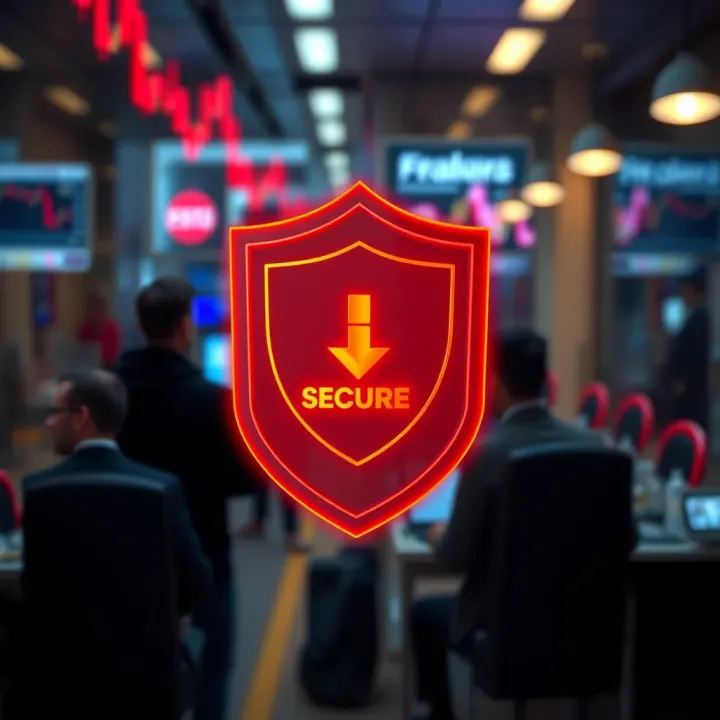 Secure download icon with a shield symbol representing safe access to educational forex trading videos