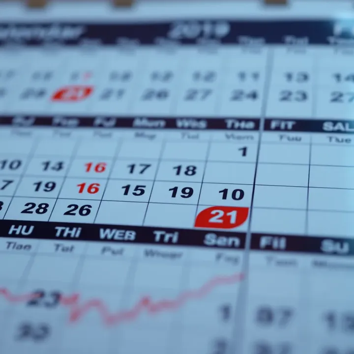 Calendar highlighting significant dates for global and South African economic events affecting investments