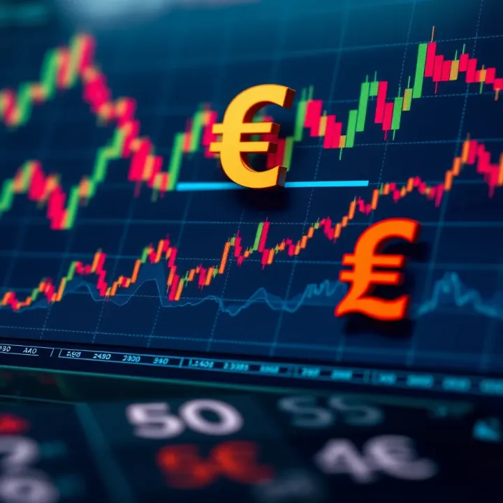 Illustration of financial charts and currency symbols representing hedging strategies