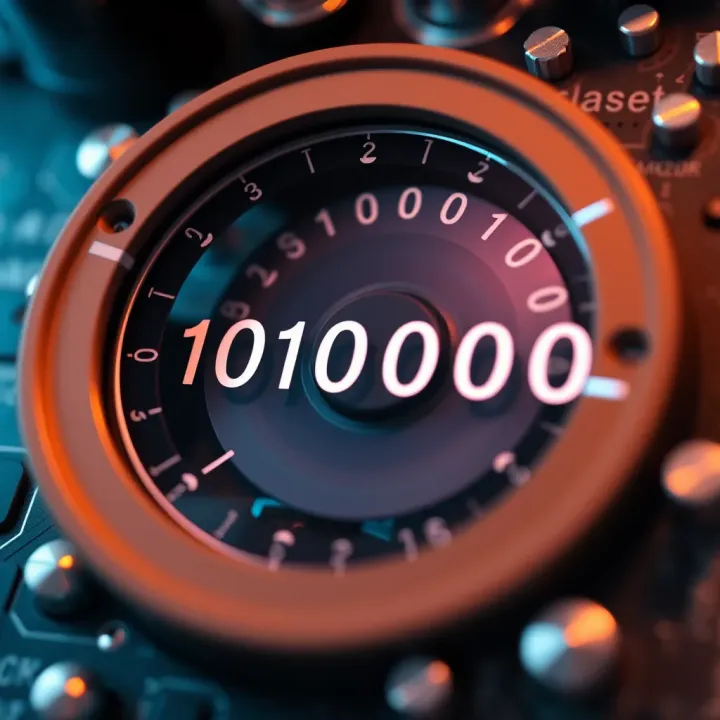 Diagram showing the mechanism of a binary code reader decoding a sequence of zeroes and ones