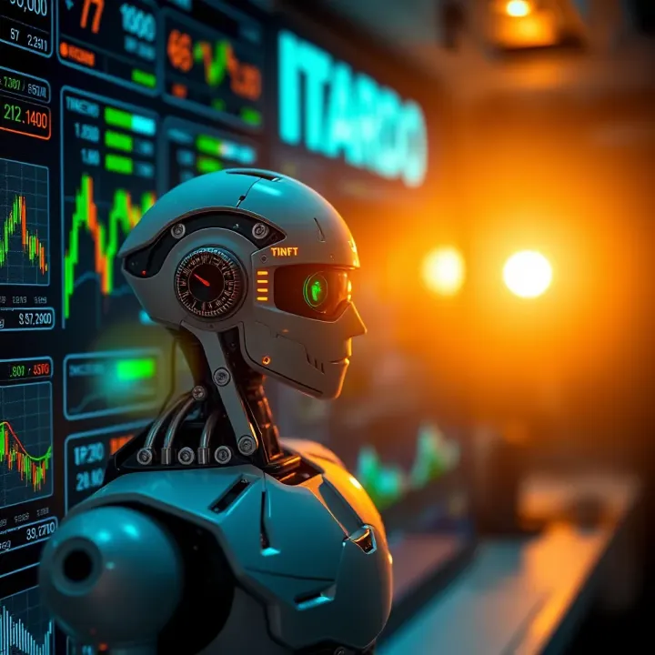 Digital interface showing automated trading decisions in binary options