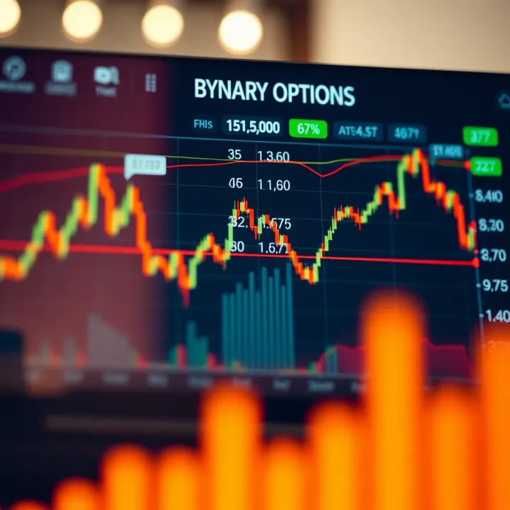 Graph showing upward and downward trends in a financial market