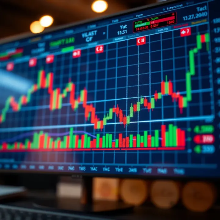 Graph displaying how chart patterns predict market trends for shares and commodities