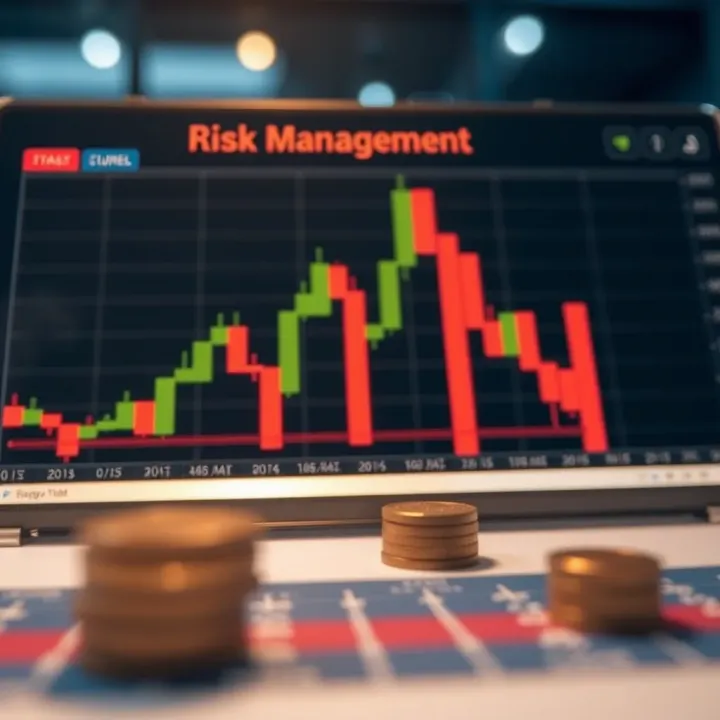 Chart illustrating risk management strategies in binary options trading