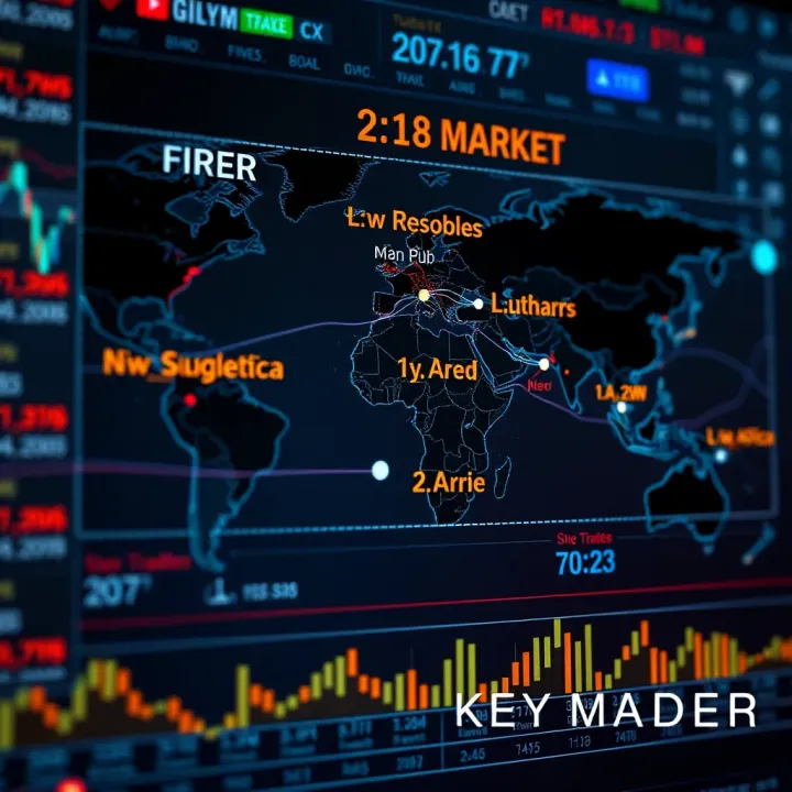 Global Forex Market and Key Trading Centers World map highlighting major global forex trading centers with time zone indicators