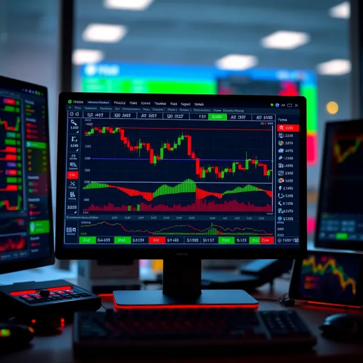 Digital interface displaying various types of forex trading signals on a computer screen