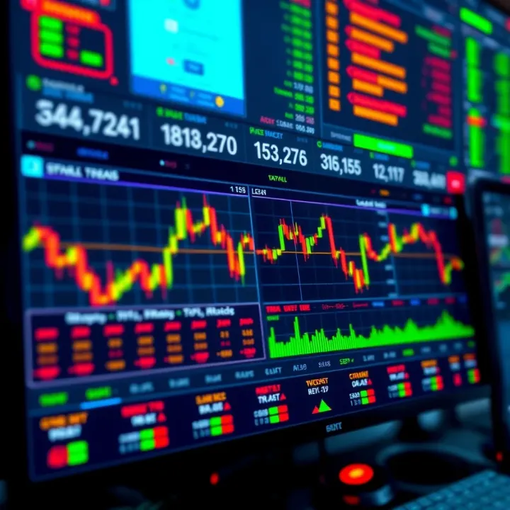 Forex Trading Simulator Dashboard with Market Indicators Dashboard view of forex trading simulator displaying market indicators and trade options