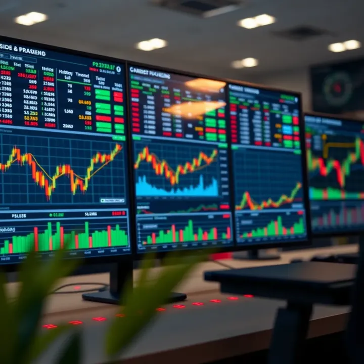 Trading Dashboard Featuring Economic News and Technical Analysis Forex trading dashboard displaying economic news alongside technical analysis tools