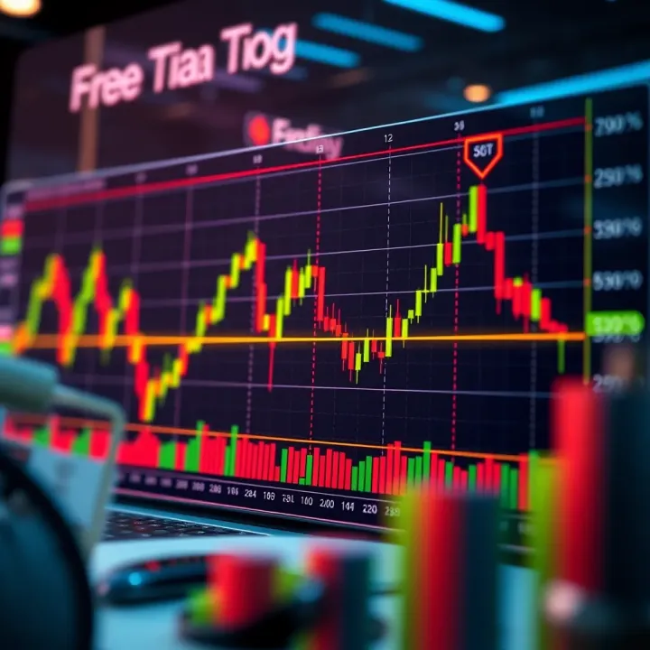 Graph showing forex trading signals with currency pairs and market trends