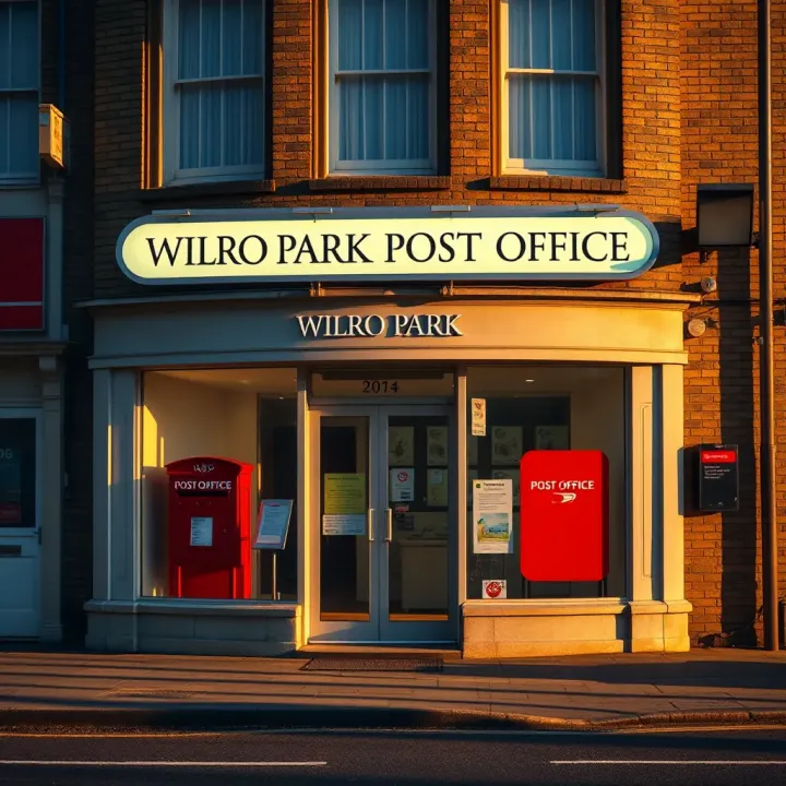 Exterior view of Wilro Park Post Office building with clear signage and entrance